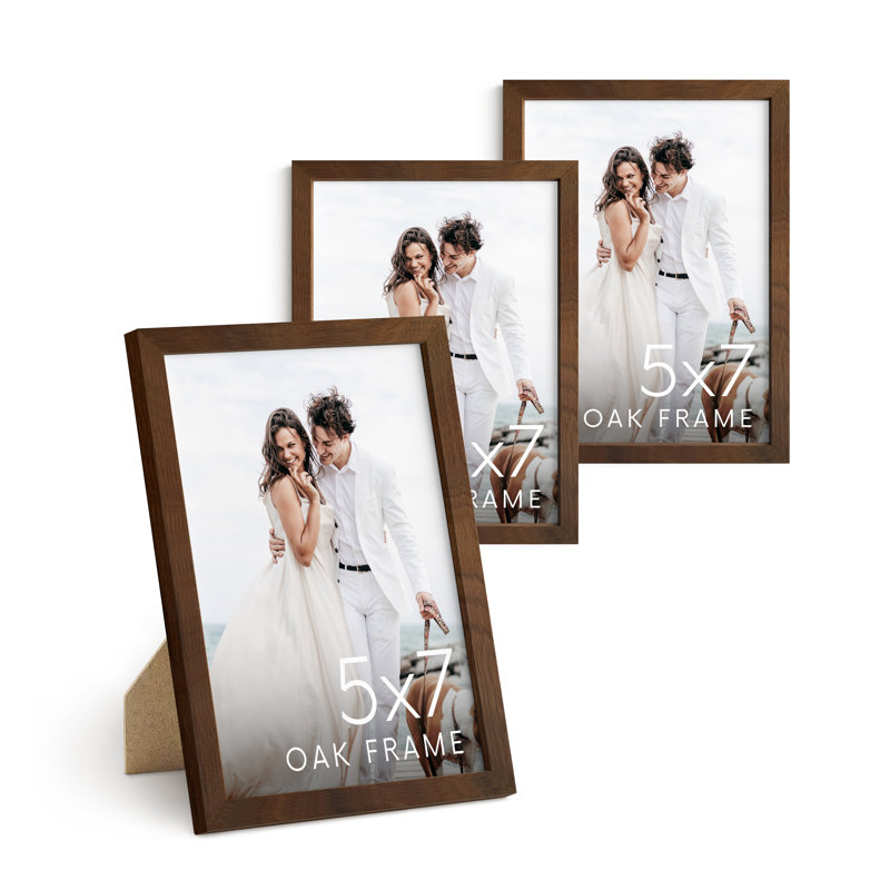 Cadre photo en bois, 5 po x 7 po, Noyer