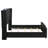 Black LED Upholstered Queen Wingback Bed Statement Headboard