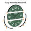 Horloge murale 24 '' Silent Decor, horloge murale en bois pour le salon, la chambre à coucher, le bureau-425428384