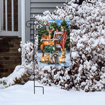 Snow Day Friends Garden Flag