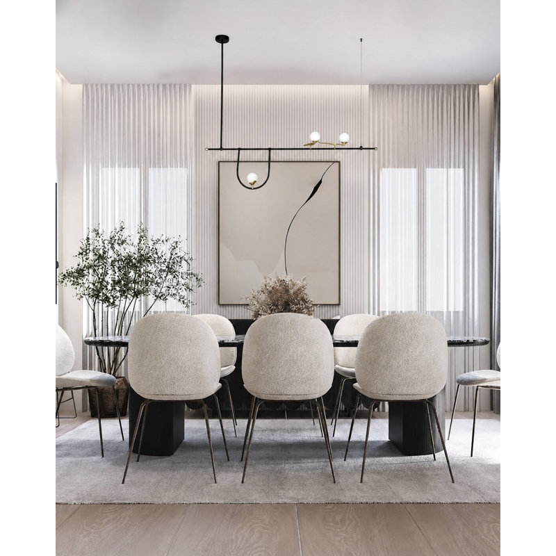 Industrial 3 Light LED Black Linear Chandelier