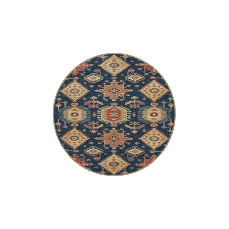 Framed Diamond Patterned Washable Woven Base Carpet, Rectangle 2'4" x 4'