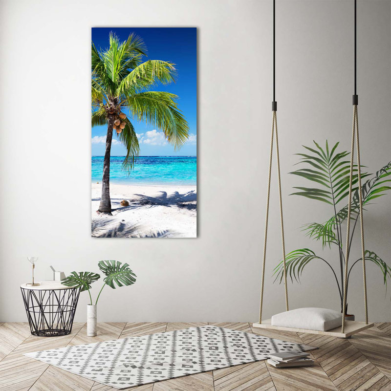 Tropical Beach - Wrapped Canvas Print, 140cm H x 70cm W