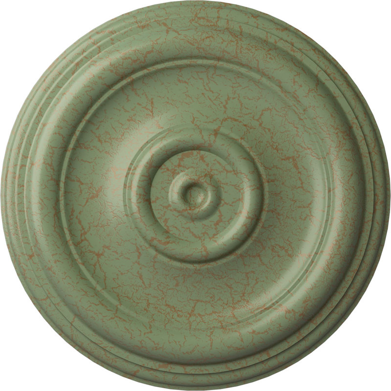 Médaillon de plafond traditionnel H 12 po x l 12 po x P 1 po, Craquelure tourbillon de nuage