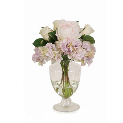 Polysilk Mixed Assortment Arrangement in Vase