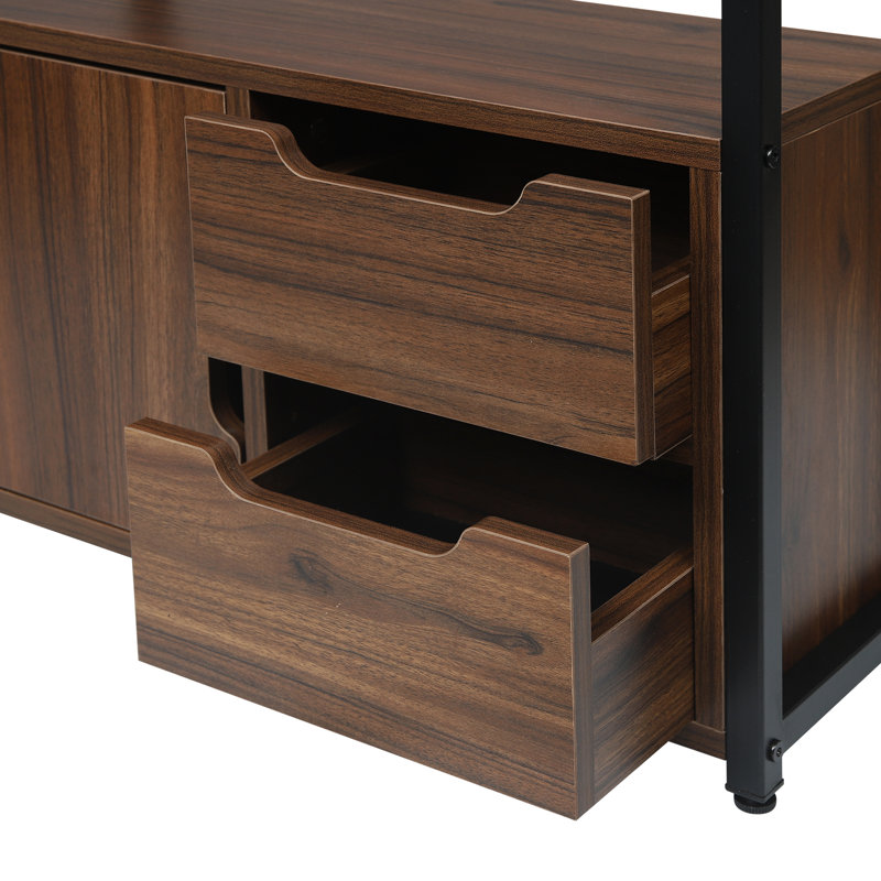 120cm H x 58cm W Standard Bookcase, Dark Wood