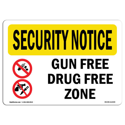 Gun Free Drug Free Zone Sign