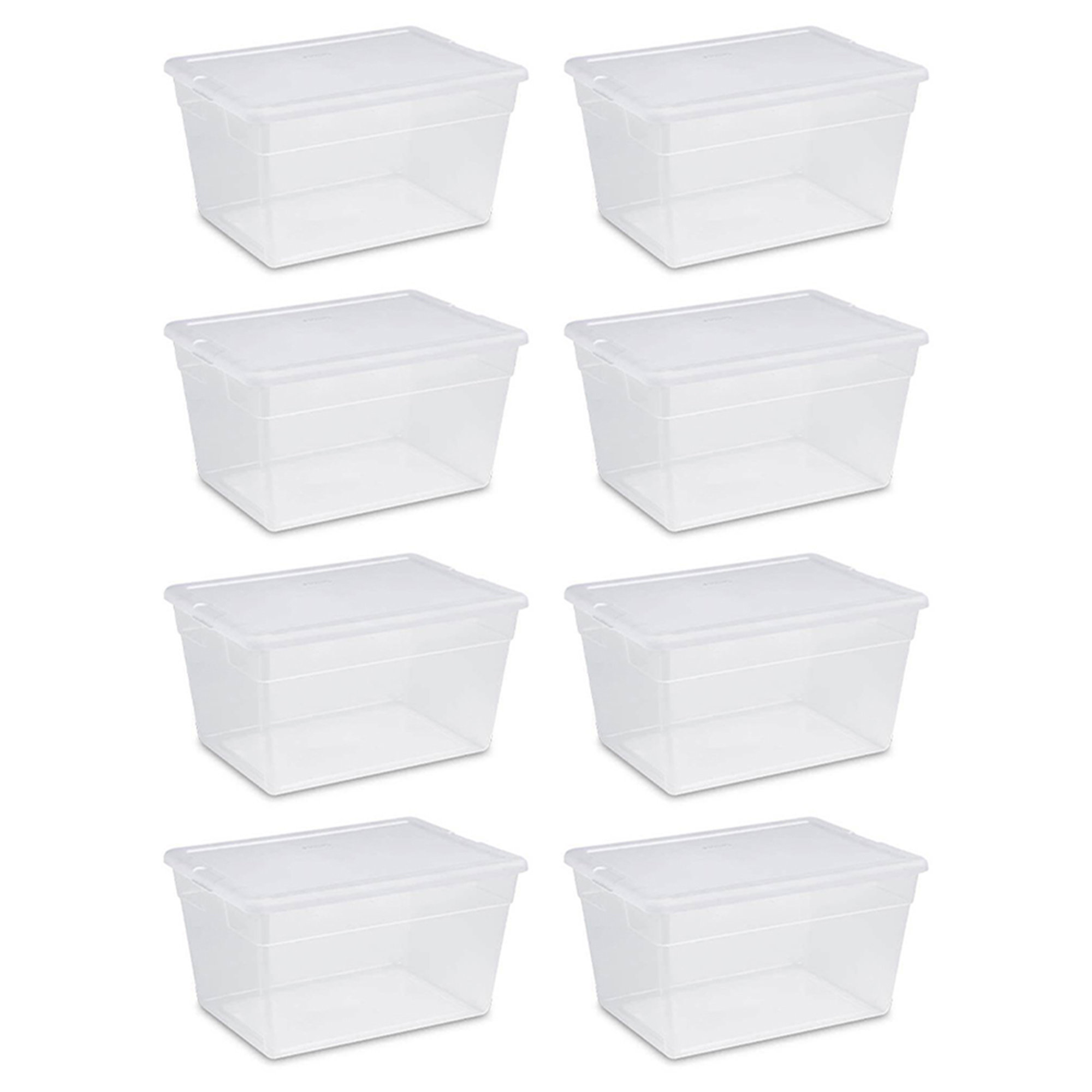 Sterilite Clear Plastic Stacking Storage Container Box w/ Lid & Reviews ...