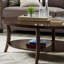 Table basse ovale avec tablette Perth Espresso