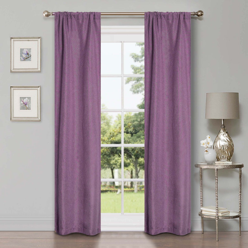 Panneau de rideau obscurcissant 100% polyester, L 26 po x L 84 po, Glycine