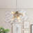 Isley 6 - Light Dimmable Clear Bubble Globe Glass Sphere Chandelier-1723057244