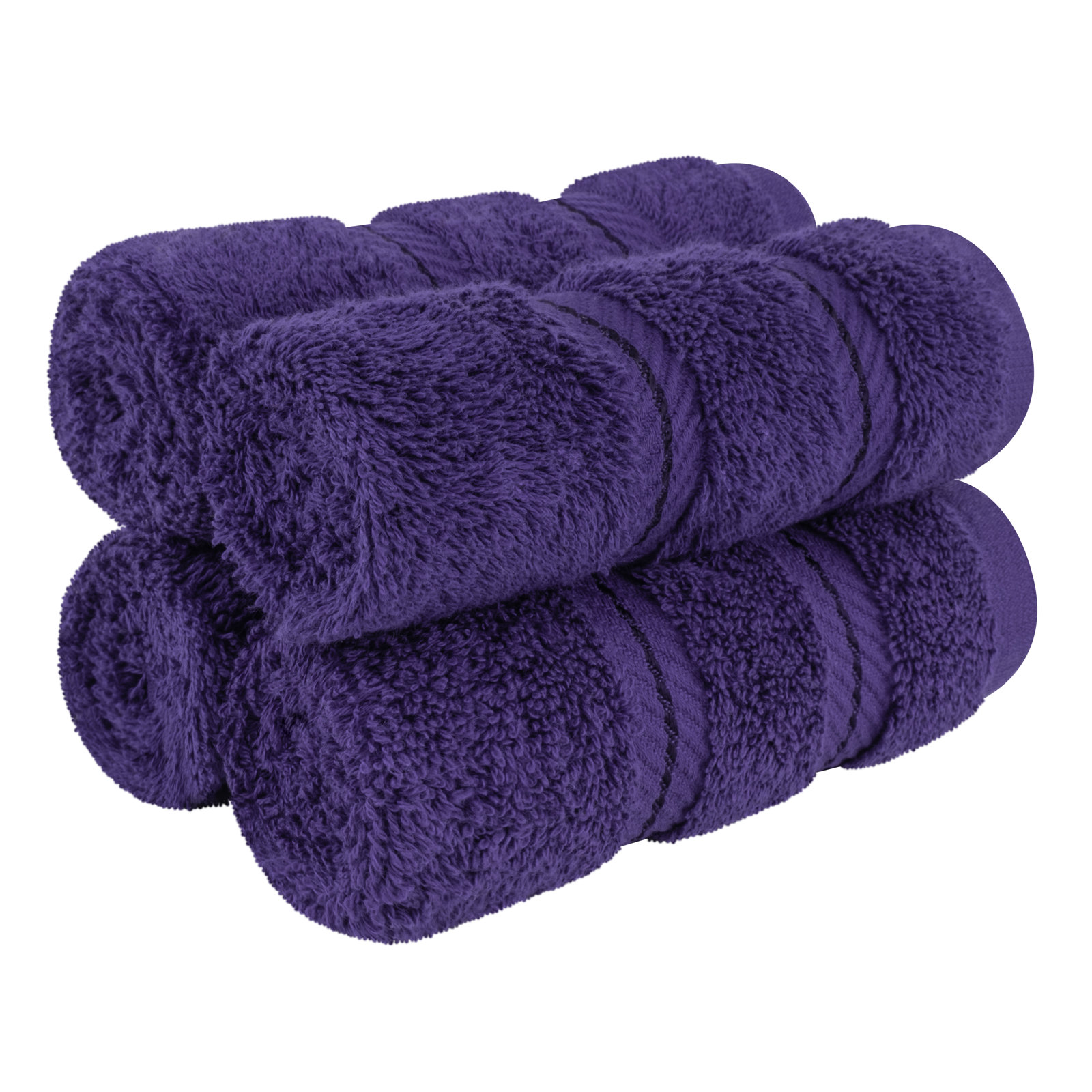 Darcelle 100% Cotton 4-Piece Turkish Washcloth Set, Violet Purple