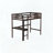 Twin High Loft Bed with Built-in Desk and Safety Guardrails