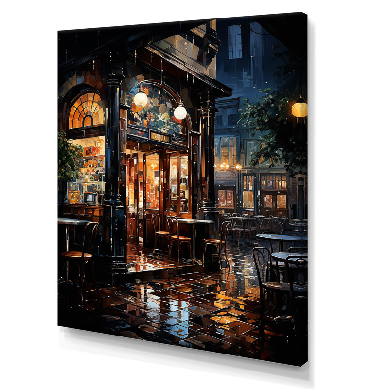 Night Jazz Serenade 5 - Jukeboxes Wall Art, Wrapped Canvas, 32" H x 24" W x 1" D