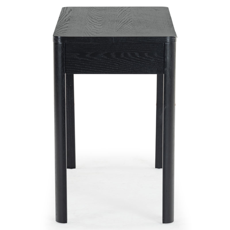 Gabrietta Solid + Manufactured Wood Writing Desk, Black