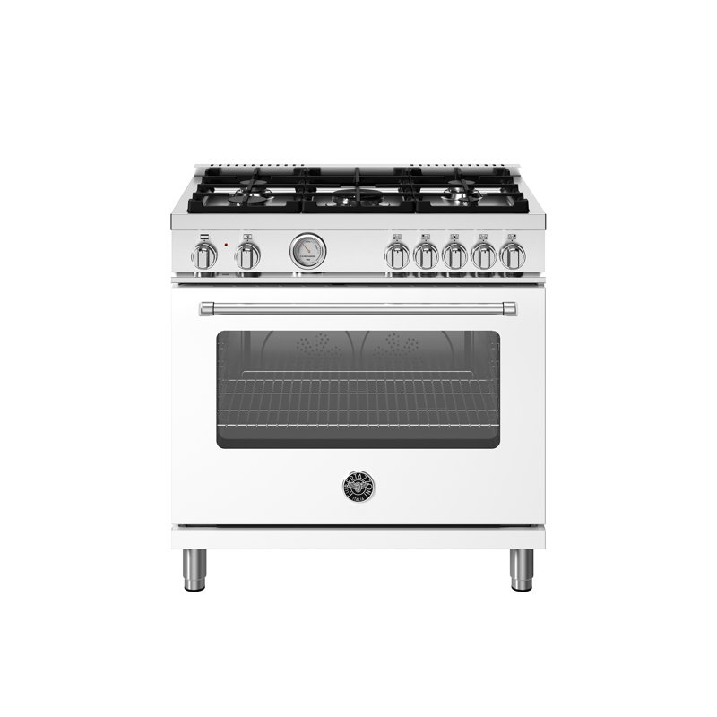 Master Series Dual-Fuel Range 36" - 5 Burners - Electric Oven, White Matte
