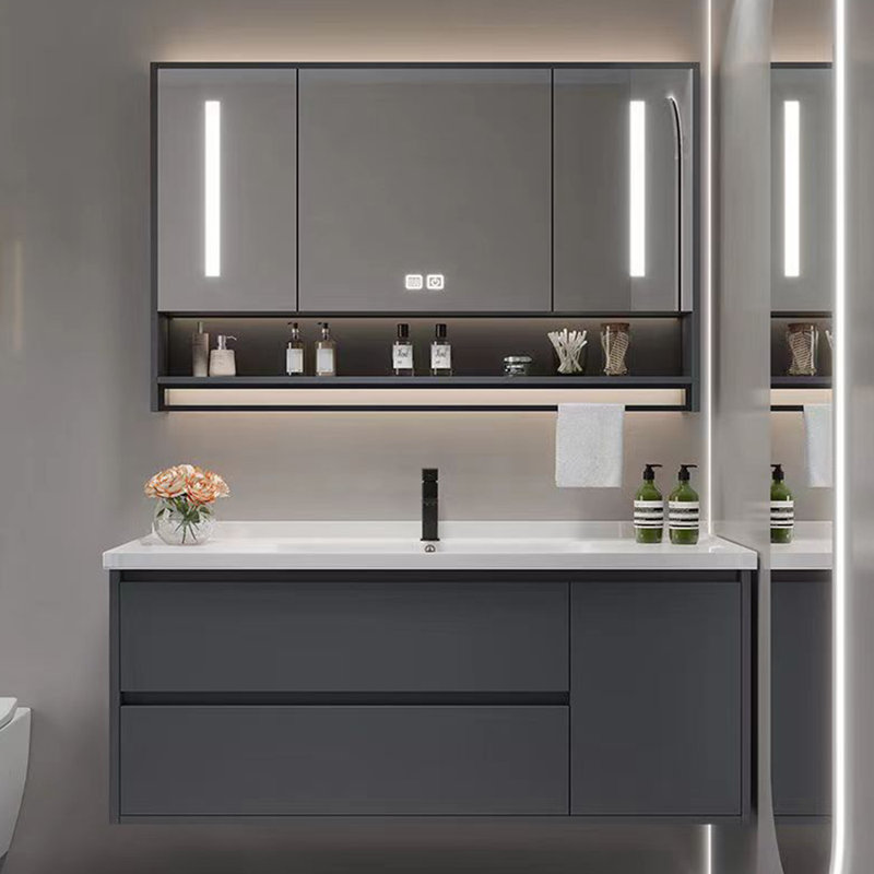 Stylish minimalist style bathroom cabinet, Black