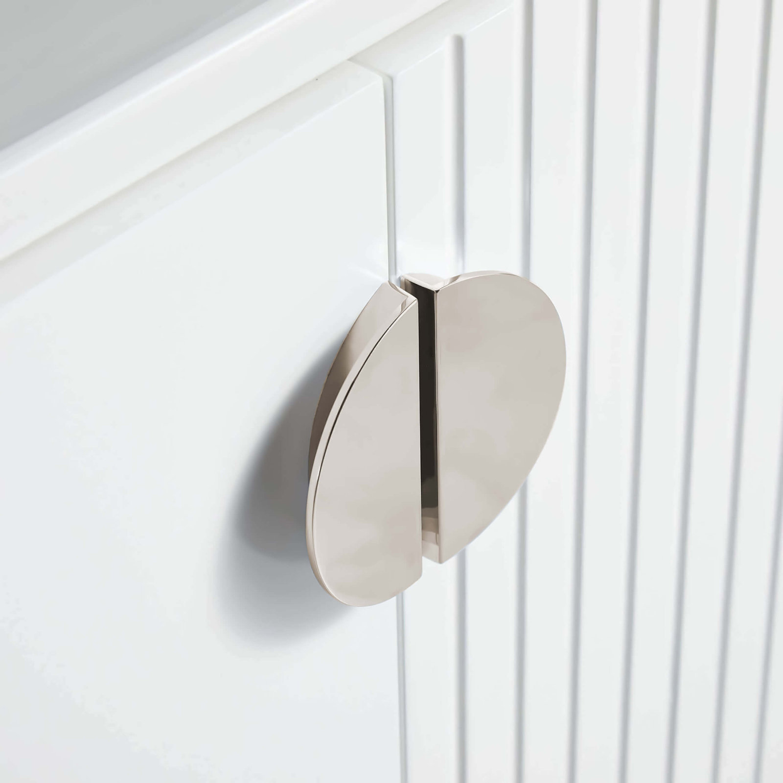 Saimah 47.25'' Double Bathroom Vanity, White Matte, Satin Nickel