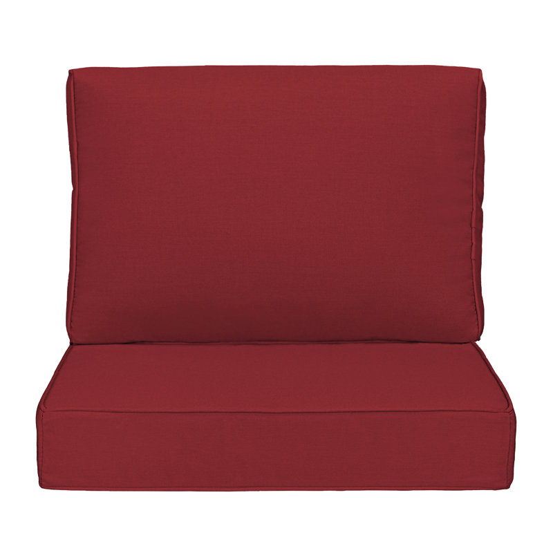 Jakailyn Outdoor Seat/Back Cushion Set, Red