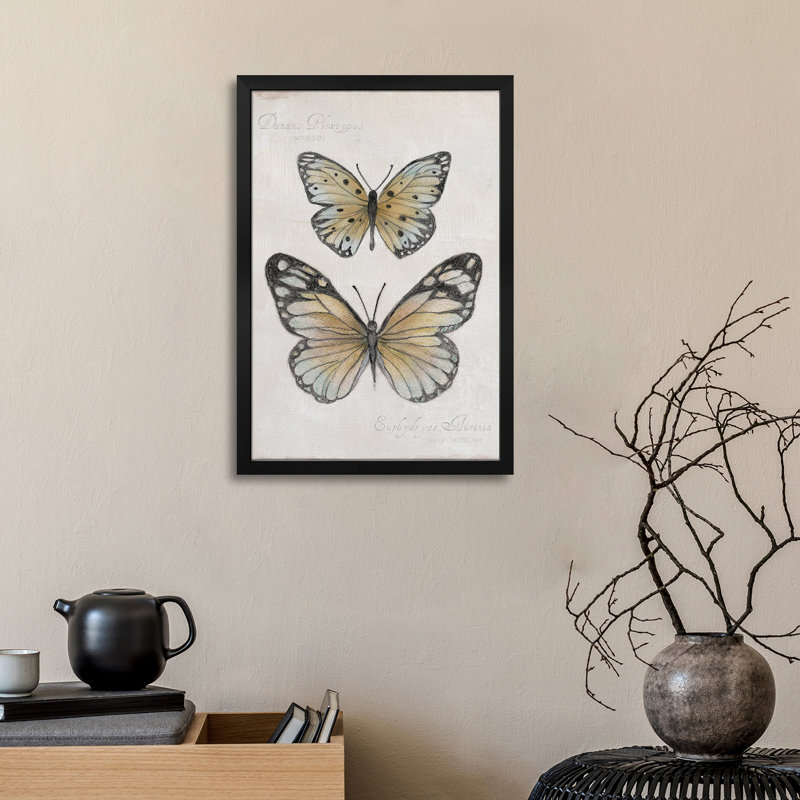 Papillons rétro I - reproduction d'art murale - affiche de galerie, H 24 po x l 16 po