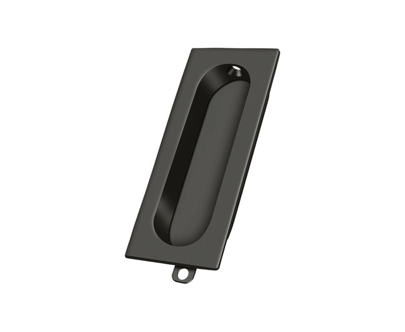 Poignée rectangulaire en bronze huilé Deltana, Bronze frotté à l'huile