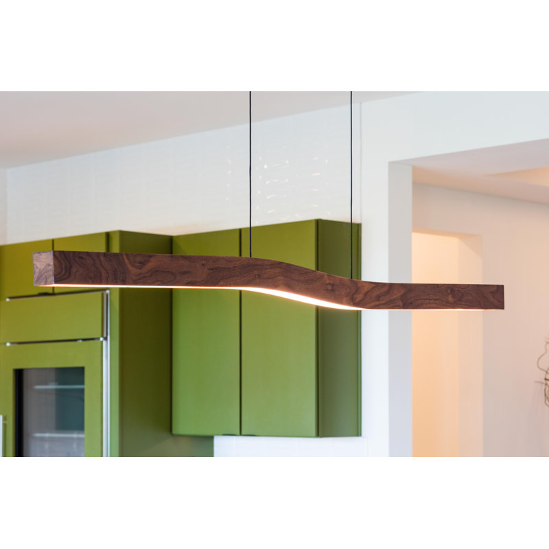 Camur 1 - Light LED Pendant, Walnut