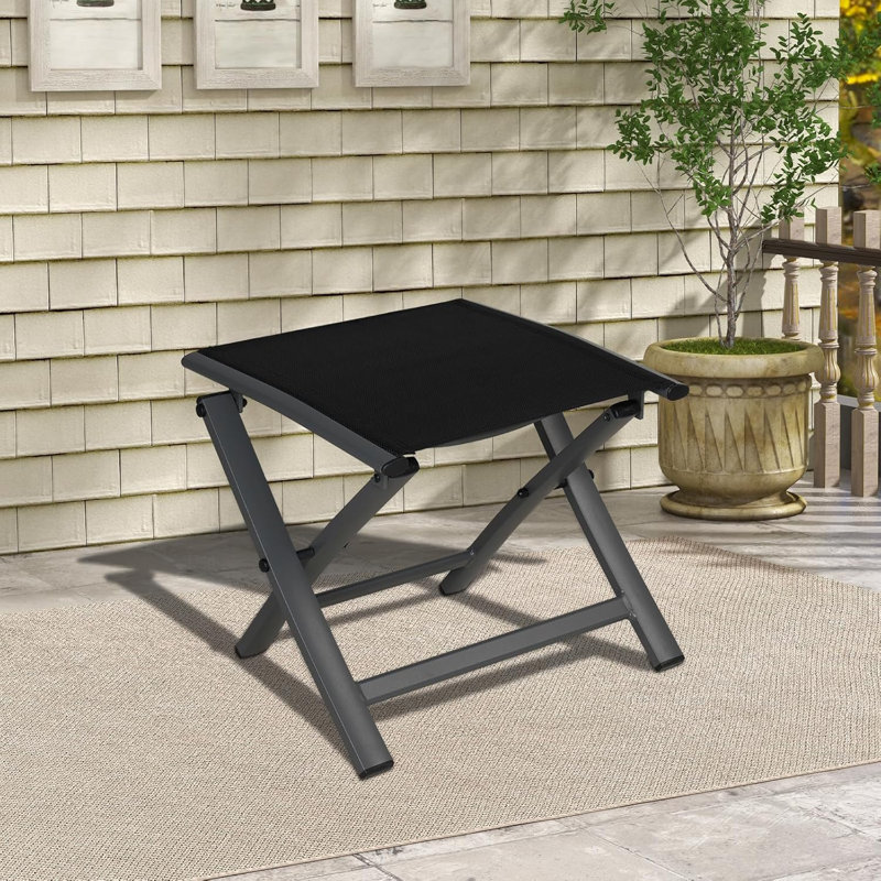 Bochum Aluminium Outdoor Ottoman, Grey