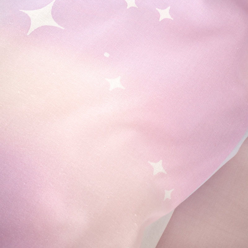 Ombre Stars Reversible Duvet Cover Set, White, Single Duvet Cover + 1 Standard Pillowcase