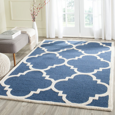 Keith Geometric Wool Hand Woven Area Rug