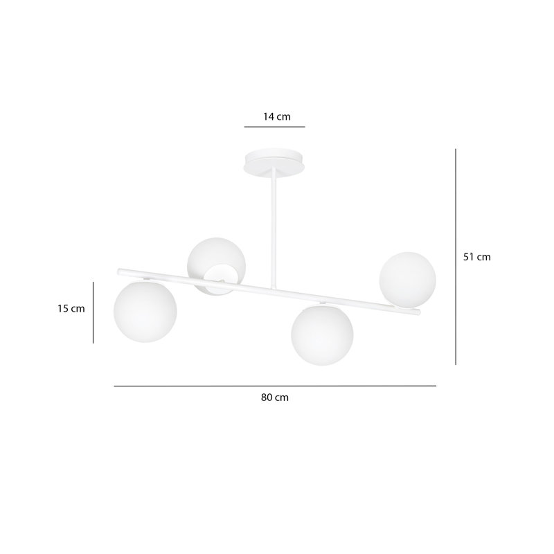 Gaen 4 - Light Unique/Statement Pendant, White