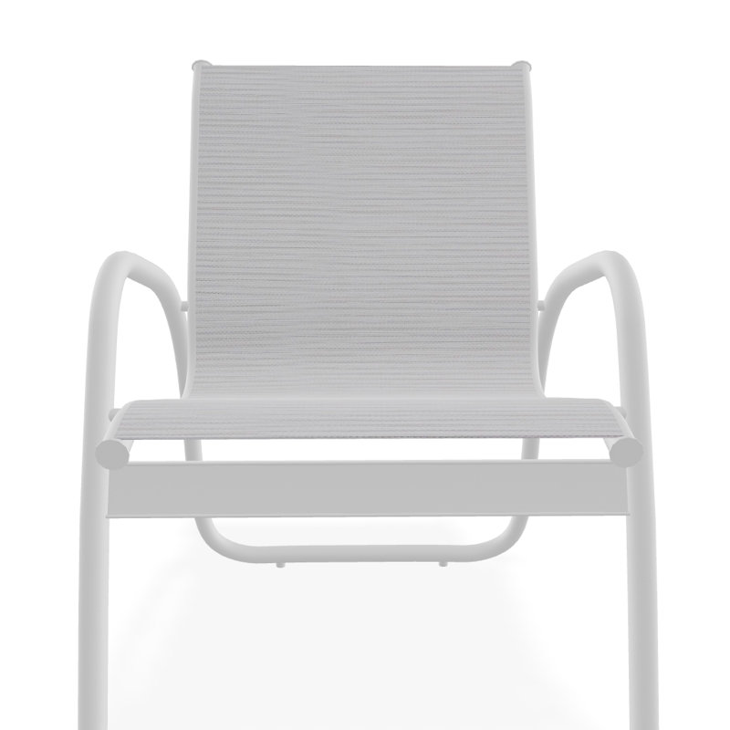 Fauteuil de patio Gardenella, Blanc texturé, Ormeau
