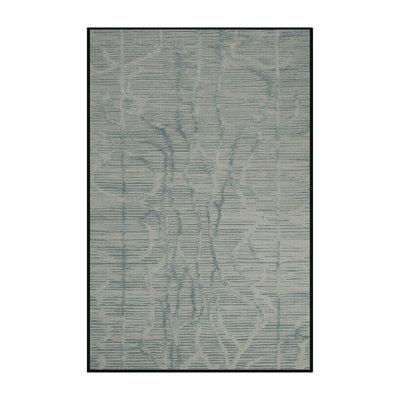 Tapis abstrait gris lavable à la machine