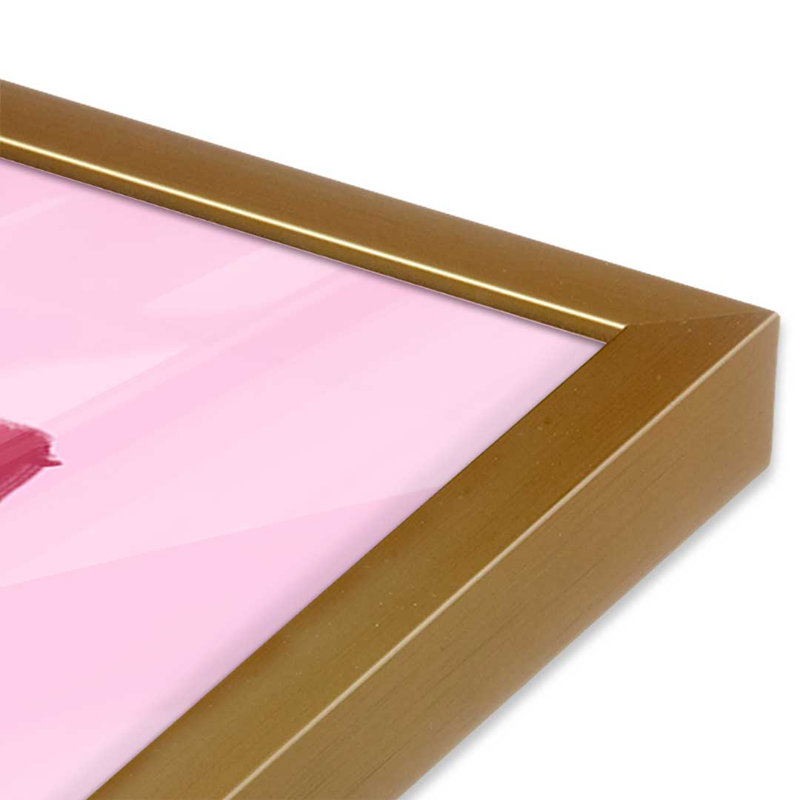 «Love lettre horizontal» par Athenesatelier, reproduction d'art, H 36 po x l 48 po, Doré