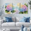 Hydrangea, impression sur toile à motif floral sur toile, ensemble de 3-2091872102