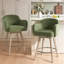 Tabourets de bar pivotants en chenille avec accoudoirs-2048631171