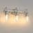 Dimmable Vanity Light With Seeded Glass Shade