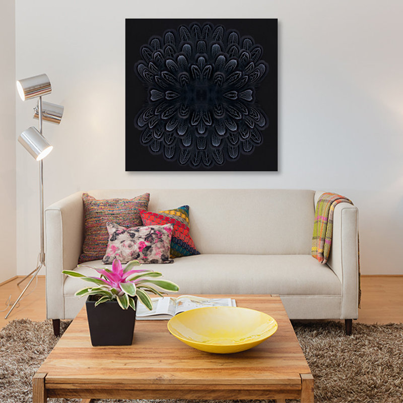 « grey plum explosion », reproduction d’impression sur toile, H 12 po x l 12 po x P 0,75 po, Pas de tapis, Toile tendue