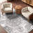 Machine Washable Non-Slip Gray/White Oriental Area Rug-1255516790