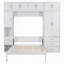 Lit escamotable double avec casiers et armoires-117599842
