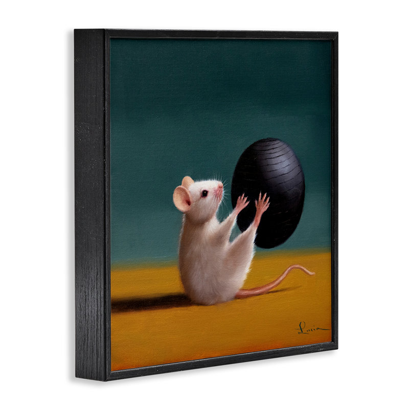 Art souris, giclée par Lucia Heffernan, H 12 po x l 12 po, Noir
