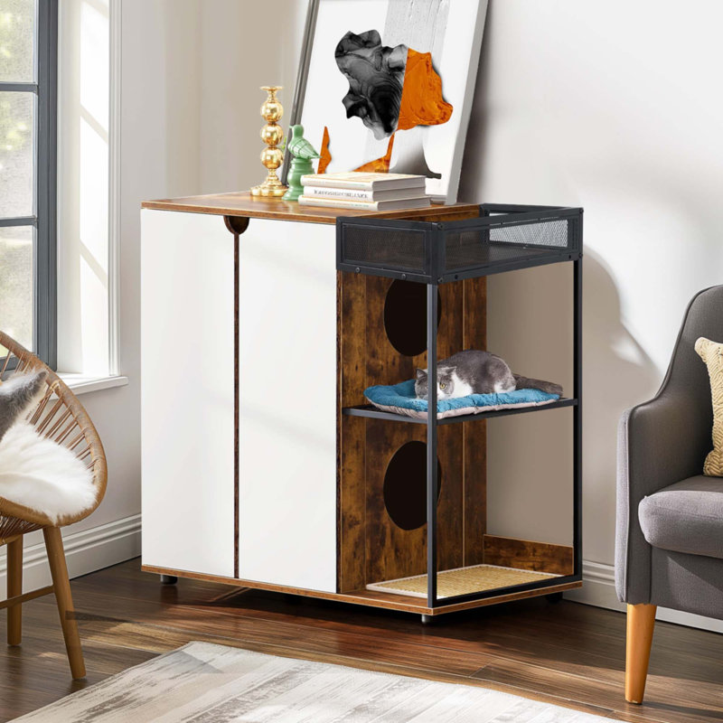 Enceinte de litière pour 2 chats