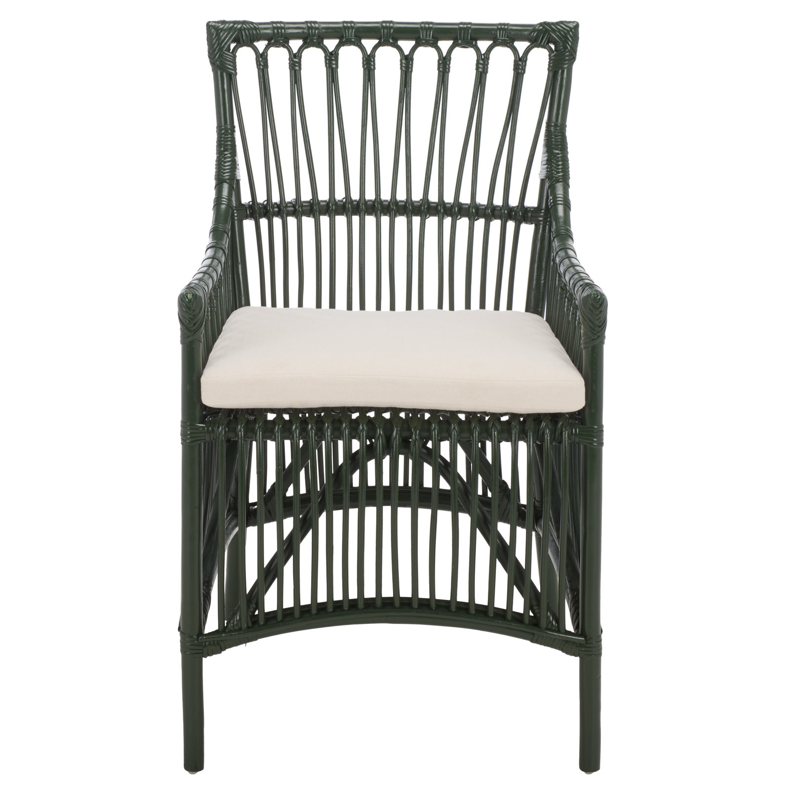 Bree Cotton Side Chair, Forest Green