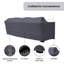 Pomona 102" L-Shaped Outdoor Solid Wood Sectional Sofa Cover