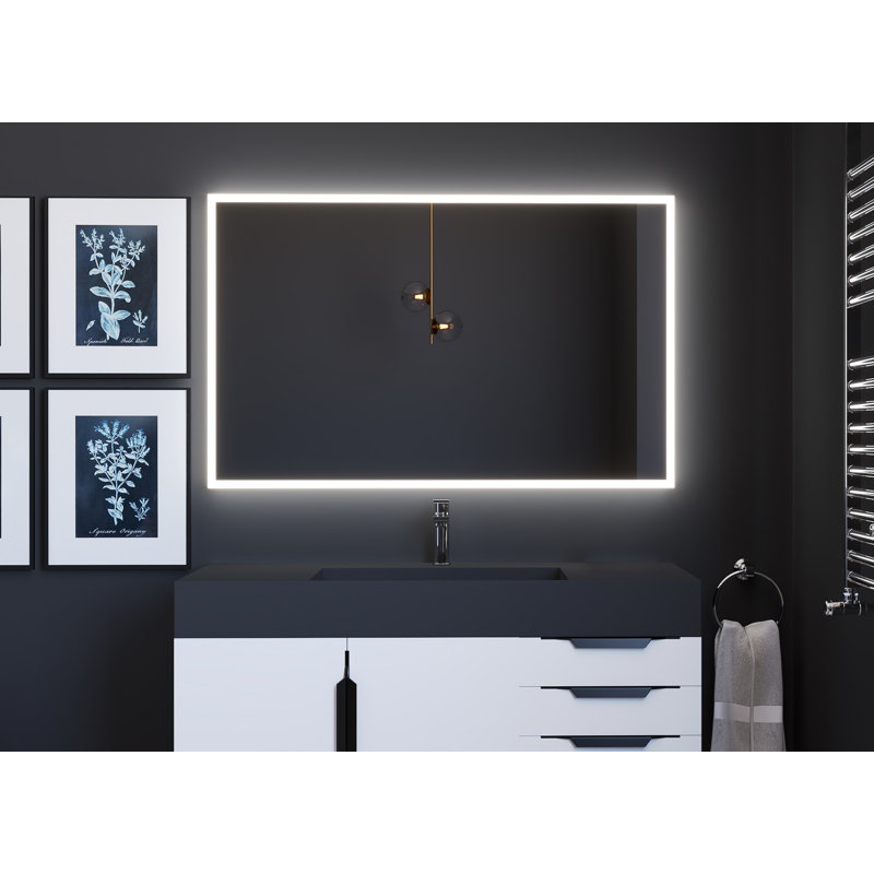 Lisa LED Lighted Bathroom Vanity Mirror, Front Lit, 30" H x 48" W