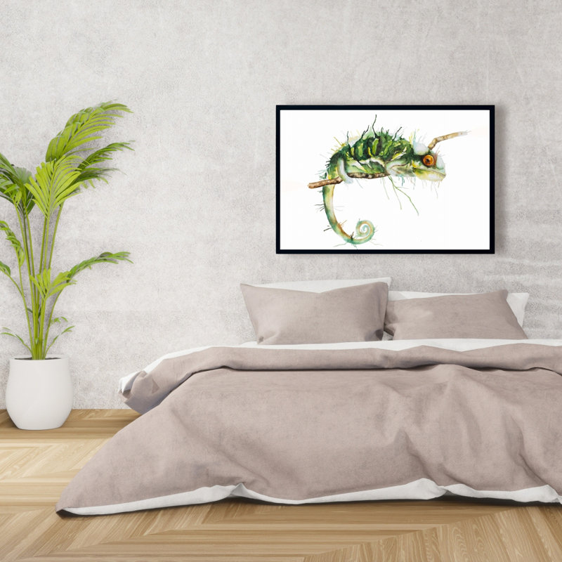 Art caméléon sur le belvédère - Reptile vert | Décoration intérieure