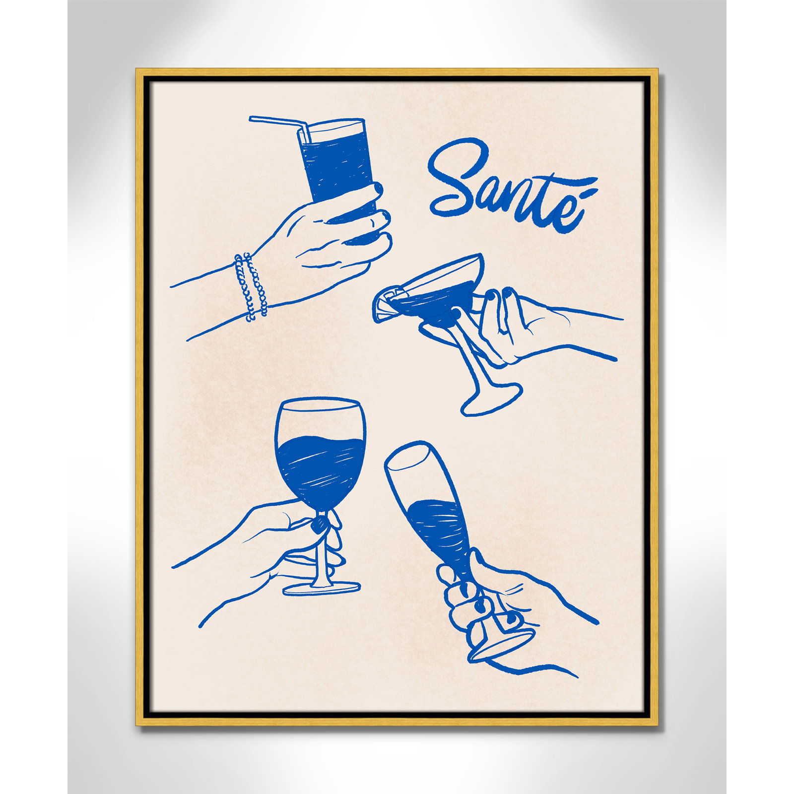 Sante Print by Kimberly Allen, 23.5'' W x 29.5'' H, Gold Floater