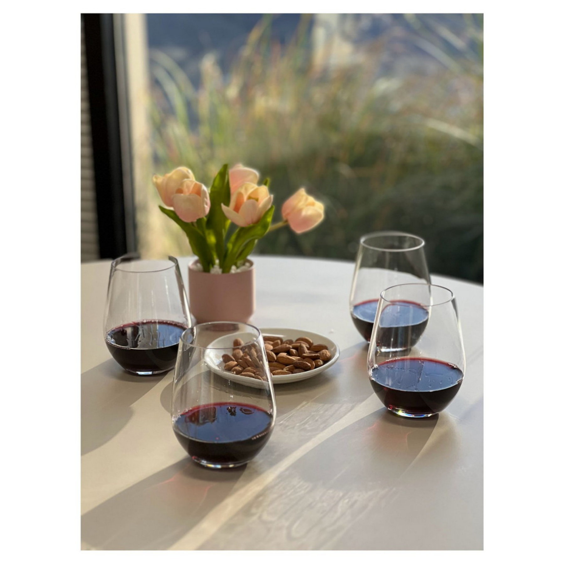 Latitude Run® Oval Halo Glasses Drinking Set of 4 | Wayfair