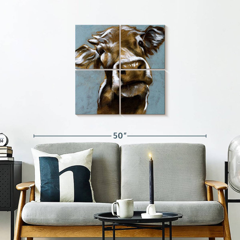 Brampt Cow Kisses I, 26" H x 26" W