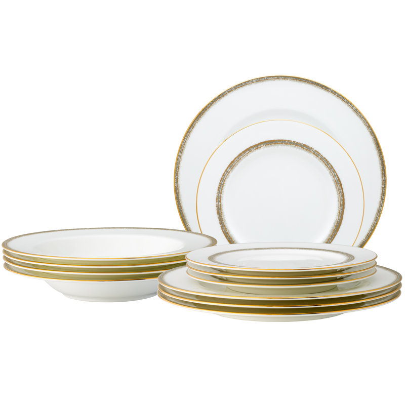 Noritake Haku 12-Piece Dinnerware Set, Service for 4