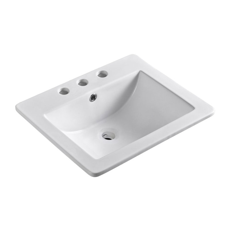 Plateau de meuble-lavabo simple 21 po blanc